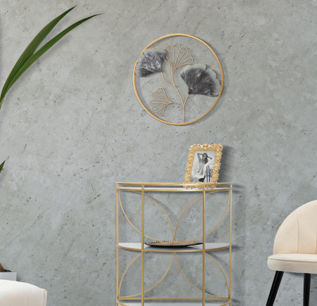 Decoratiuni de perete - Decoratiune de perete Flower Simple, Fier, Multicolor, 45.5x45.5x3.5 cm