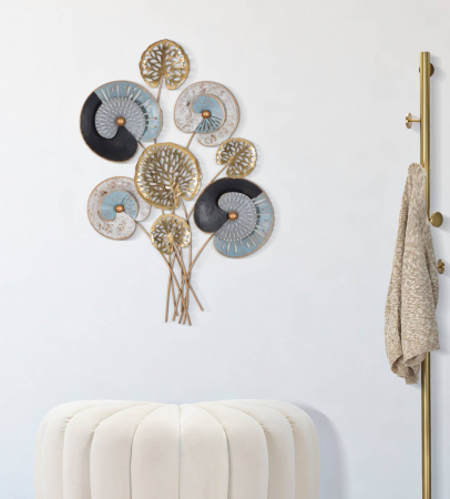 Decoratiuni de perete - Decoratiune de perete Gloth -C-, Fier, Multicolor, 102x70x5,5 cm