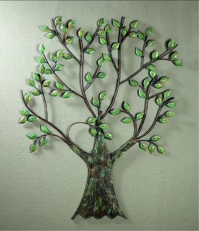 Decoratiuni de perete - Decoratiune de perete GREEN TREE, metal, 76x64 cm