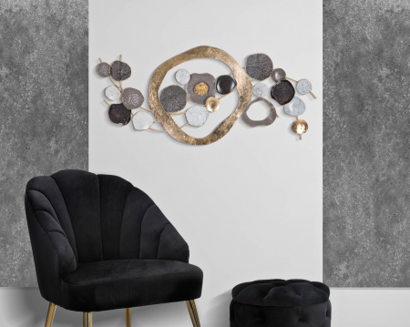 Decoratiuni de perete - Decoratiune de perete Indry, Fier, Multicolor, 54.6x121x5.7 cm