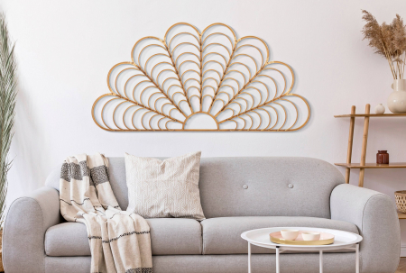 Decoratiuni de perete - Decoratiune de perete PANAMA, Maro, Fier, 80x160x2 cm