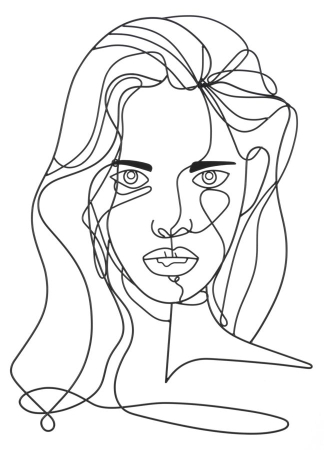 Decoratiuni de perete - Decoratiune de perete portret cm 57,5x1,3x80