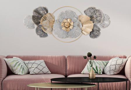 Decoratiuni de perete - Decoratiune de perete Poxy - A -, Fier, Multicolor, 55.9x130,8x8 cm