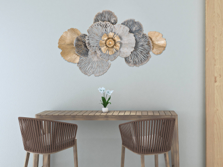 Decoratiuni de perete - Decoratiune de perete Poxy - B -, Fier, Multicolor, 59x97,8x7 cm