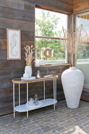 IN STOC - Decoratiune de perete, Seahorse/Lobster, Fier/Lemn de Brad, Sortiment de 2, L 31| W 3.5| H 65 cm