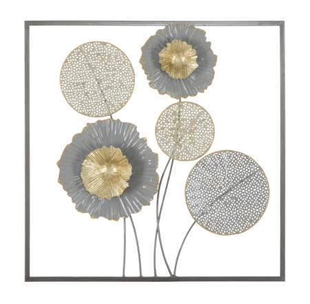 Decoratiuni de perete - Decoratiune, Flower quadrat 50x3,8x50 cm