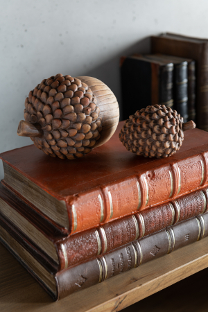 Accesorii - Decoratiune, Ghinda, porțelan, maro, Sortiment de 2