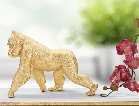 Accesorii - Decoratiune Gorrilla, Rasina, Auriu, 21.8x29.7x11.5 cm