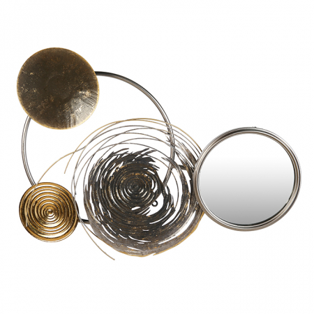 Decoratiuni de perete - Decoratiune pentru perete Banks, argintiu/ gri/ negru, 83x58x8