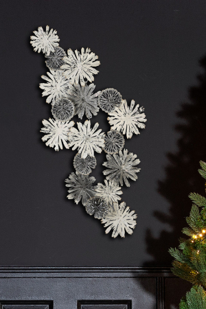 Accesorii - Decoratiune perete, BLANC, metal, alb/argintiu, 7X150X70 cm