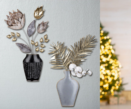 SALE % - Set 2 Decoratiune perete, GIRONA, 6.5X43X71 cm, set 2