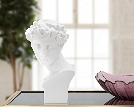 De colectie - Decoratiune Roman Young, Rasina, Alb, 30x20x17.5 cm