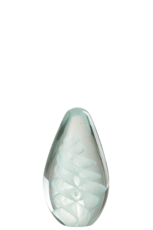 Arta sticlei - Decoratiune, Sticla, Albastru, 8.5x8.5x14.5