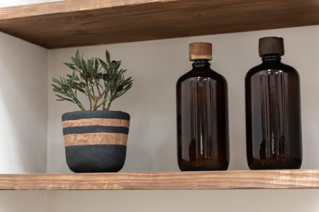 Accesorii - Decoratiune, Sticla, Maro, 15x15x30