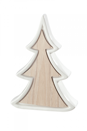 IN STOC - Decoratiune X mas TREE, portelan, 10x2.5x13 cm