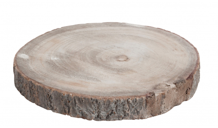 Bucatarie - Disc Paulownia, Lemn, Gri, 25x25x3 cm