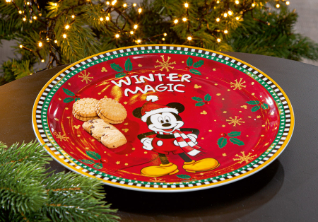 Bucatarie - Disney, Farfurie, „Mickey Mouse - Magia iernii”, Portelan, multicolor, PU 3, D. 31 cm