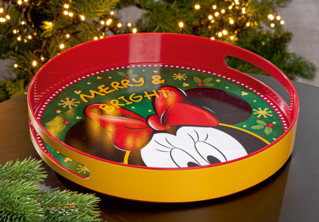 Bucatarie - Disney, Tava, rotunda, „Minnie - Magia iernii”, Rasina, multicolora, PU 2, H 5 cm, A. 32 cm