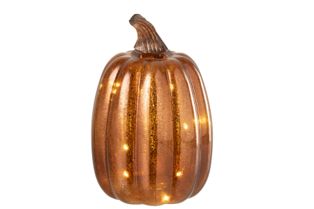 IN STOC - Dovleac cu leduri, Maro, 13X13X21 cm