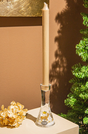 IN STOC - Dreamlight, Sfesnic, Merlin Smart, „Renul tarii Minunilor”, Motiv cu ren, Sticla, alb, auriu, PU 6, L. 6,8 cm, L. 6,8 cm, H 14 cm