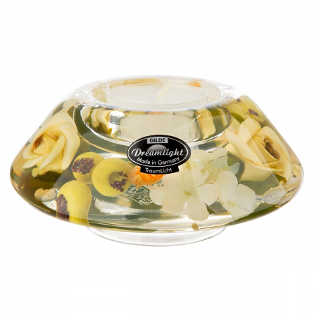 Suporturi lumanari - Dreamlight, Suport lumanare, Crown Classic, Green Valley, Sticla, ecru, PU 6, H. 5 cm, D. 11 cm