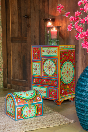 Bufete si dulapuri - Dulap 7 Sertare Mumbai, Mix, Lemn de Mango