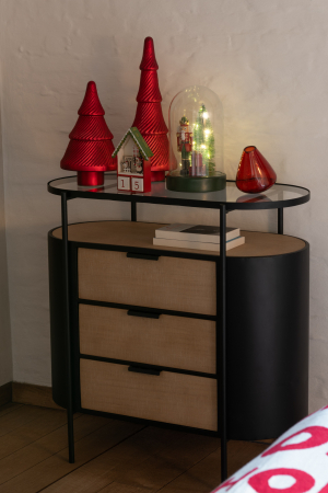 Dulapuri - Dulap Avy, metal, natur/negru