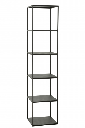 Biblioteci - Etajera Levels, Metal, Negru, 40x40x180.5 cm