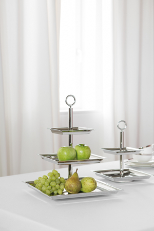 DINING - Etajera NAGANO, otel inoxidabil, 30x24x24 cm