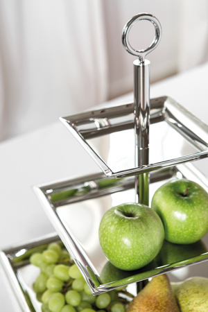 DINING - Etajera NAGANO, otel inoxidabil, 49x32x32 cm