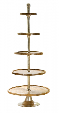 IN STOC - Etajera XXL, mango, 73x73x173 cm