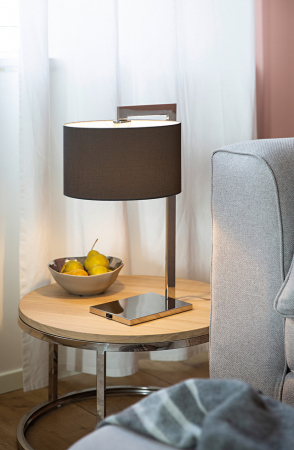 Abajur - EZ-AVION, Abajur, rotund, negru, 30 x 18cm