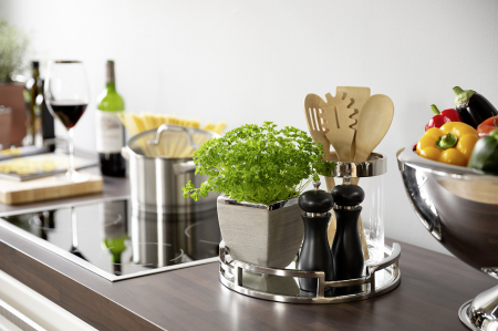 Suporturi lumanari - EZ-HOMMAGE, Suport lumânare, otel inoxidabil, d.25, h.5 cm