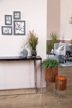 Mese consola - EZ-LAVIO, Blat masa, stejar, espresso, 120x30x2 cm