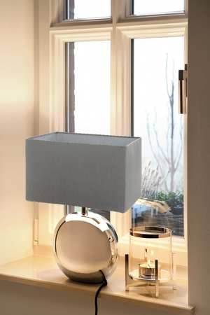 Abajur - EZ-LUNA, Abajur, gri, 30x15x18cm