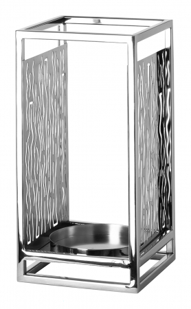 Suporturi lumanari - EZ-NICOSA, Suport lumânare pentru 146229, oțel inoxidabil, l.16, l.16, h.31 cm