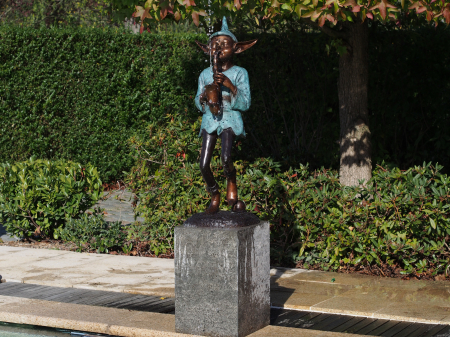 Statui - Fantana in forma de elf, Bronz, 117 X 37 X 40 cm