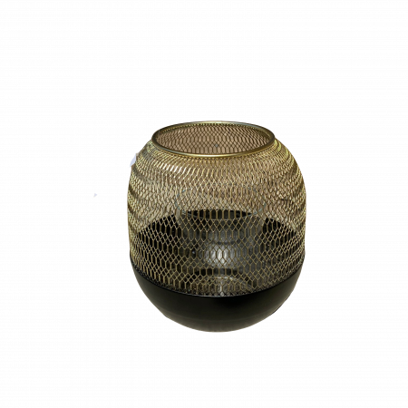 Suporturi lumanari - Suport lumanare ORLANDO, metal/sticla, 15x13 cm