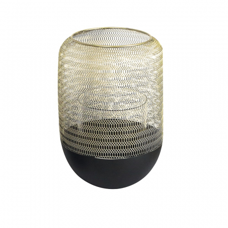 Suporturi lumanari - Felinar ORLANDO, metal/sticla, 26x18 cm