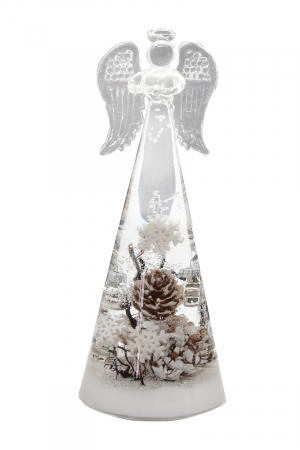 Figurina inger ANGEL winter, sticla, 20 x 8 cm