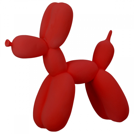 Modern - Figurină, Câine, Rășină sintetică, roșu, PU 2, L. 7 cm, L. 25 cm, H 23 cm