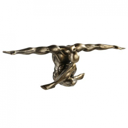 De colectie - Figurina Cliffhanger, rasina, bronz, 61x20 cm