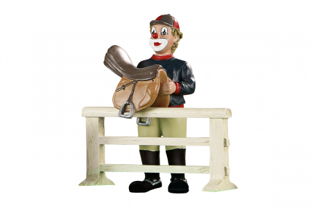 Clovni - Figurina clovn The paddock fence, rasina, multicolor, 11x6 cm