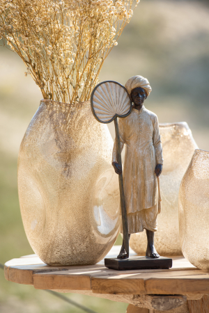 Tribal - Figurina Indian, Compozit, Maro, 16x10x40 cm