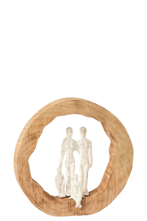 Familie - Figurina Family, Lemn, Natural, 27x8x27 cm
