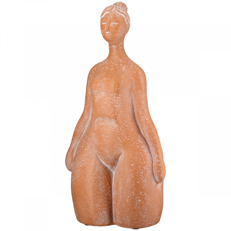 Modern - Figurină, Femeie, Rășină sintetică, portocaliu, PU 2, L. 10 cm, l. 18 cm, H 34 cm