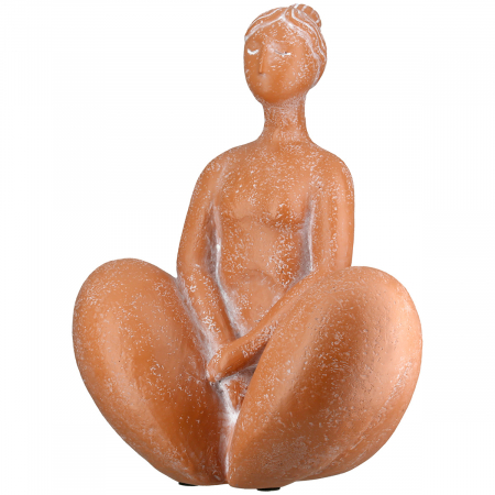 Modern - Figurină, Femeie, Rășină sintetică, portocaliu, PU 2, L. 14 cm, L. 19 cm, H 26 cm
