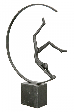 Sport - Figurina Gymnast, Fier, Gri, 5x21x29 cm