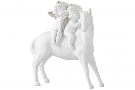 Ingeri - Figurina inger Angel, Compozit, Alb , 22x10.5x24.5 cm