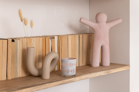 Modern - Figurina, Material sintetic, Roz, 32x6x40.5